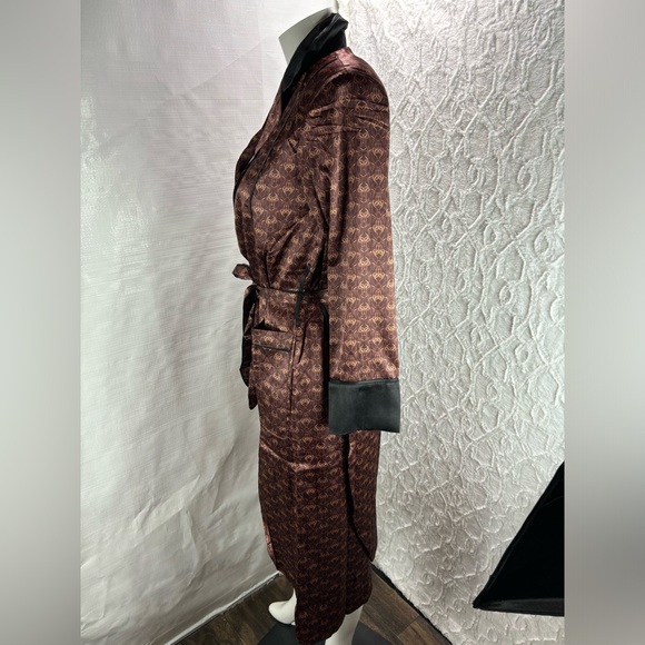New We are HAH x Free People LegHAHcy Logo Printed Robe, Brown Sugar, Size XS - Picture 6 of 12